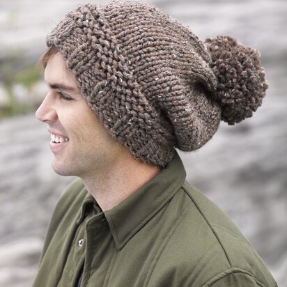 Pompoms Hat in Lion Brand Wool-Ease Thick & Quick - L32106D