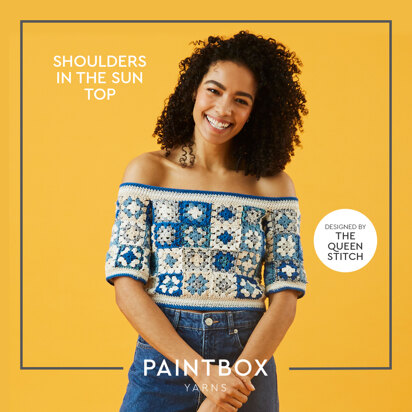 Shoulders in the Sun Top - Free Crochet Pattern in Paintbox Yarns Cotton DK & Metallic DK - Free Downloadable PDF