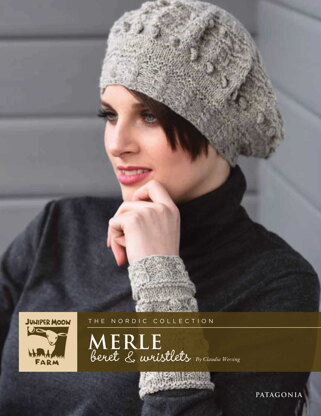 Merle Beret & Wristlets in Juniper Moon Farm Patagonia  - J82-06 - Downloadable PDF