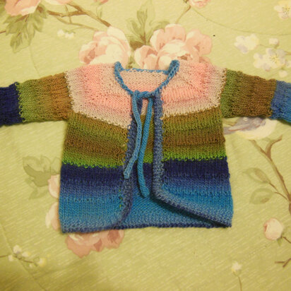 Tulips, A Colorful Cardigan for Baby in Dream in Color Classy