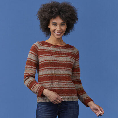 Silverthorne Pullover - Sweater Knitting Pattern For Women in Tahki Yarns Gunnison by Tahki Yarns