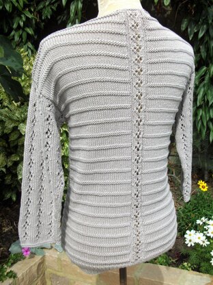 Sweater with Alternating Ridge Pattern