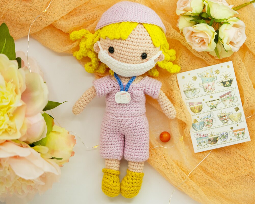 Crochet nurse doll deals pattern