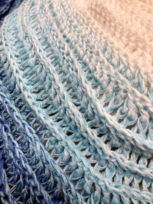 Blue Lace Agate Crochet Stole