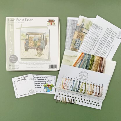 Bothy Threads Paws For A Picnic Cross Stitch Kit - 31 x 33cm