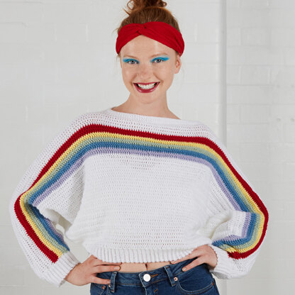 Band of Colour Top - Free Crochet Pattern For Women in Paintbox Yarns Baby DK