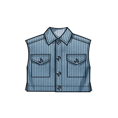 New Look Children's Knit Top, Jacket, Vest and Cargo Pants 6746 - Paper Pattern, Size 3-4-5-6-7-8