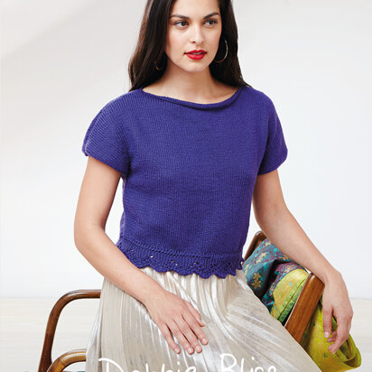 "Josefina Top" - Top Knitting Pattern For Women in Debbie Bliss Sita