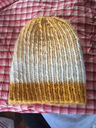 yellow fade beanie