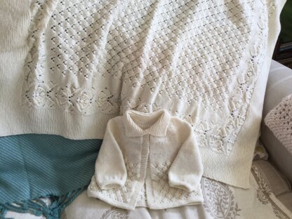 Lace & Diamond Heirloom Blanket & Jacket