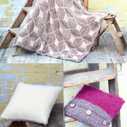 Throw and Cushions in Sirdar Ophelia and Freya - 7267 - Downloadable PDF