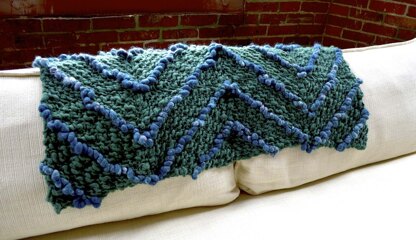Chevron Blanket in Knit Collage Pixie Dust and Sister Yarn 