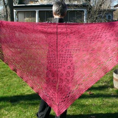 Whispering Pines Triangle Shawl - knitting pattern