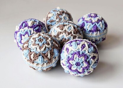 Winter Pastels Ball - overlay crochet