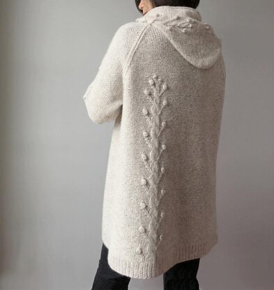 Amelie - floral cable cardigan