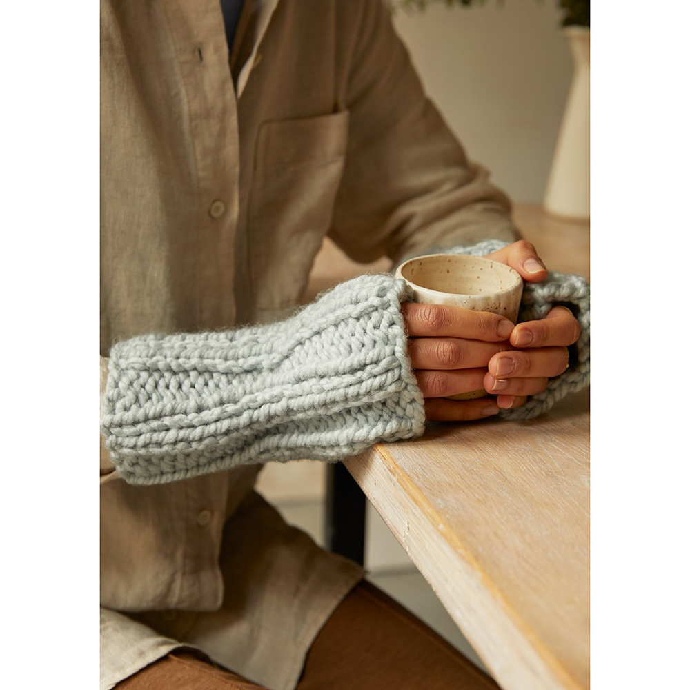 DMC Mindful Making The Rhythm Rib Hat & Mitts Knitting Kit - 22cm - view 2