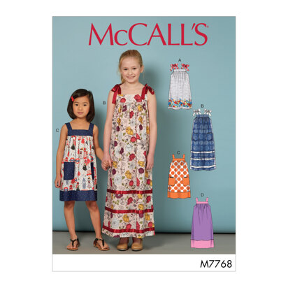 McCall's Children's/Girls' Dresses M7768 - Sewing Pattern