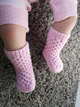 Gorgeous Pink Baby Booties