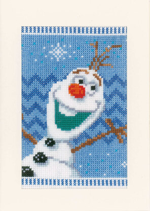 Vervaco Greeting Card Kit Disney Elsa, Olaf&Anna Set Of 3 Cross Stitch Kit