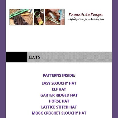 Hats eBook - 6 loom knit patterns