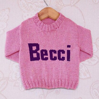 Intarsia - Becci Moniker Chart - Childrens Sweater