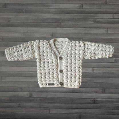 Caleb Cabled Baby Cardigan