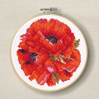 DMC Scarlet Poppies - Medium Cross Stitch Kit