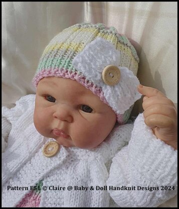 Pattern E51 16-23” dolls/newborn/0-3m baby