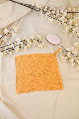 Knitted Chicken Washcloth