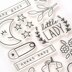 American Crafts Pebbles Peek-A-Boo You Clear Stamps - Girl
