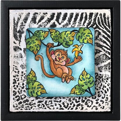 Stampendous Cling Stamp & Die Set - Monkey