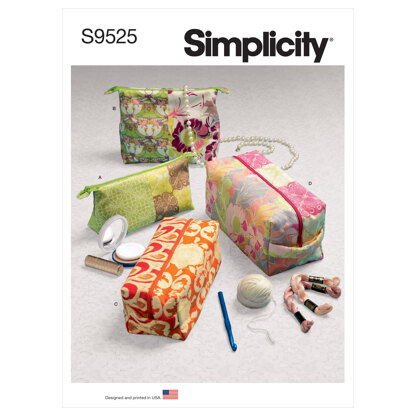 Simplicity Zippered Cases S9525 - Paper Pattern, Size OS (One Size Only)