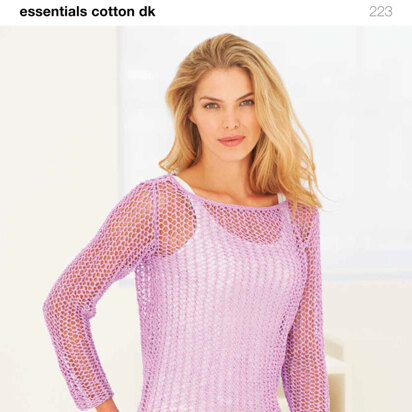 Lacy Sweaters in Rico Essentials Cotton DK - 223