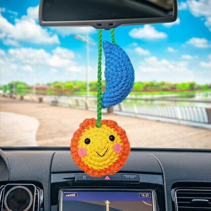 Moon And Sun Shaped Car Hanging