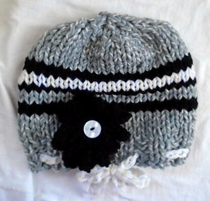 884, Gray Striped Hat