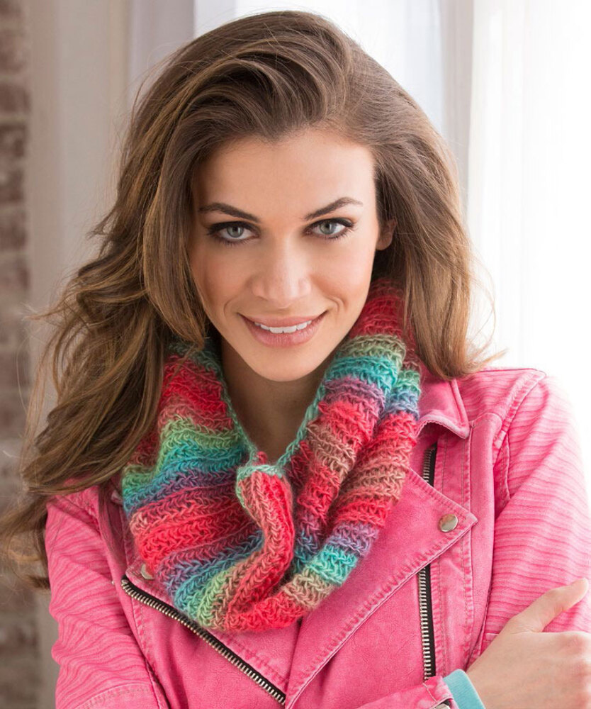 Easy Tropical Cowl in Red Heart Boutique Unforgettable - LW4782