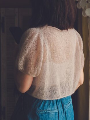 Lily Sheer Top Knitting pattern by Irene Lin | LoveCrafts