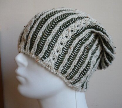 Reversible Brioche Ladder Hat