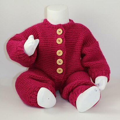 Baby Aran Garter Stitch Onesie