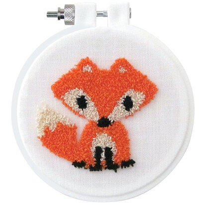 Design Works Fox Punch Needle Kit - 9cm x 9cm