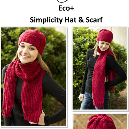 Simplicity Hat and Scarf in Cascade Eco+ - C254 - Free PDF