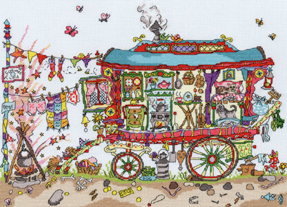 Bothy Threads Cut Thru' Wagon Cross Stitch Kit - 36cm x 26cm