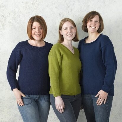 B1 Basic Pullover - Sweater Knitting Pattern for Women by Valley Yarns - knitting pattern