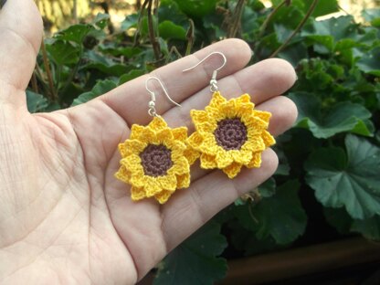 Sunflower earrings