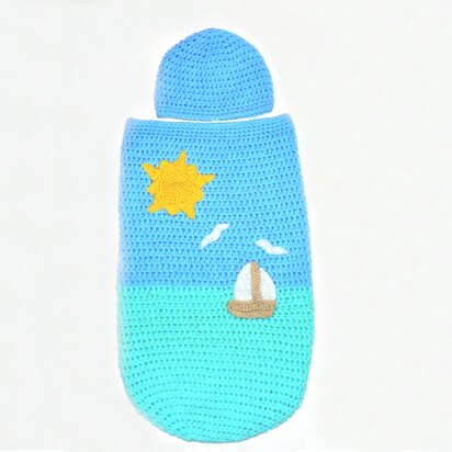 Baby Sunny Sailor Cocoon and Hat