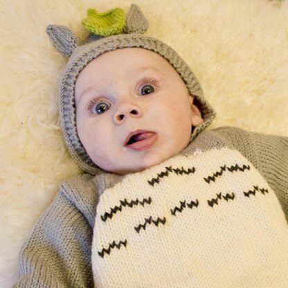 Totoro baby hoodie & mittens