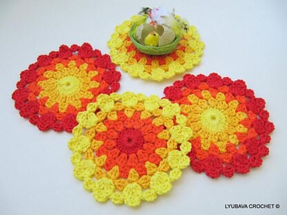 Crochet Coaster Pattern "Easter Decor" PDF