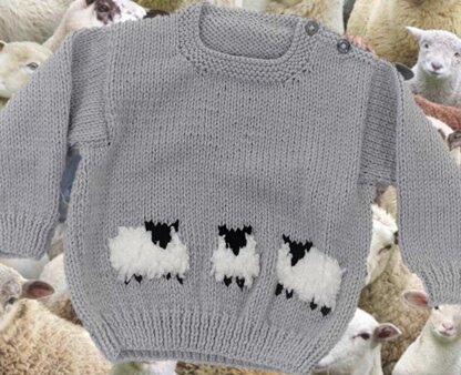 Aran Baby Sheep Sweater and Hat