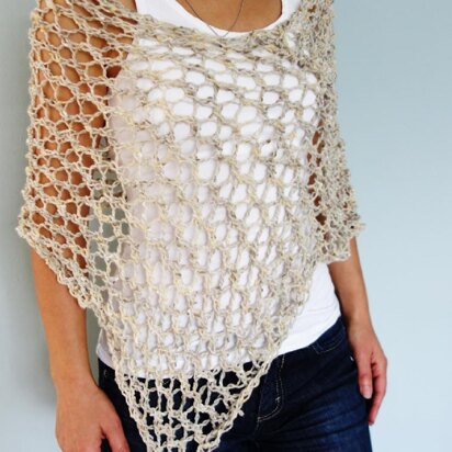 Hampton Lace Poncho - knitting pattern