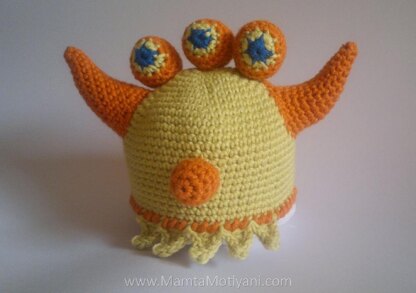 Crochet 3 Eyed Alien Hat Pattern A Cute Ogre Monster